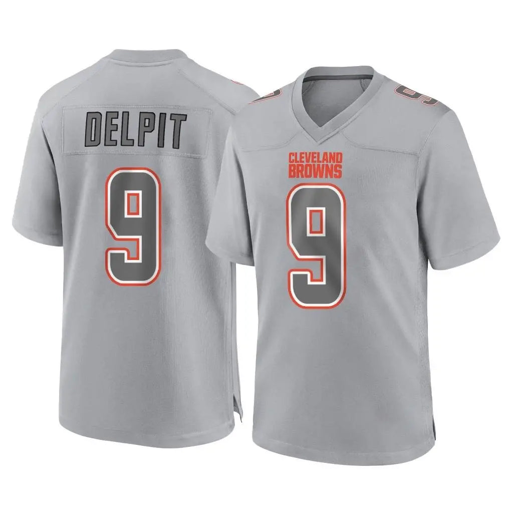 C.Browns #9 Grant Delpit Player Gray Atmosphere Fashion Game Edoa Stitched Jerseys
