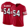 SF.49ers #54 Fred Warner Player Red Limited Alternate Vapor F.U.S.E. Home Game Edoa Stitched Jerseys