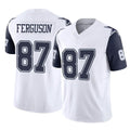 D.Cowboys #87 Jake Ferguson Player White-Navy Limited Vapor F.U.S.E. Home Game Edoa Stitched Jerseys