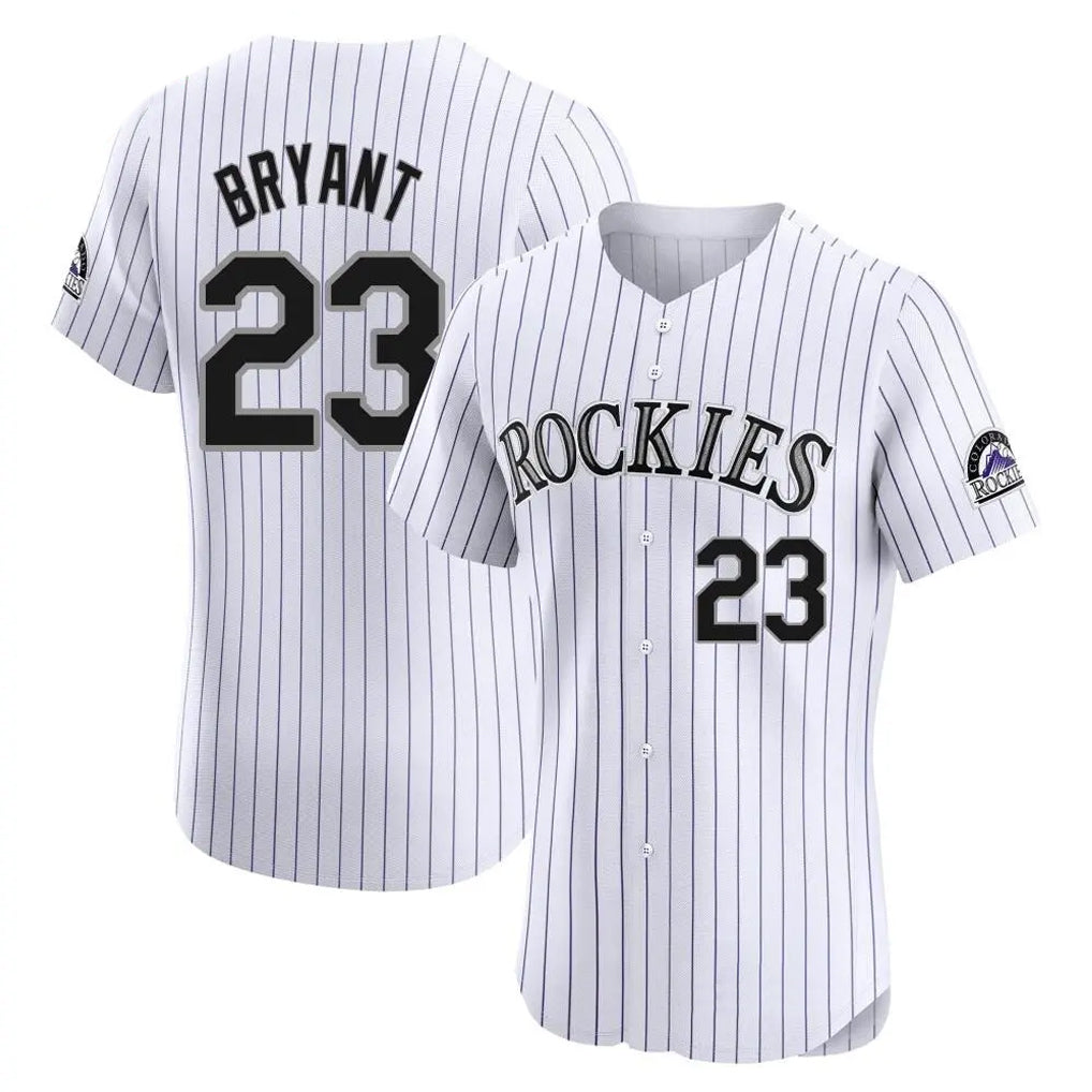 C.Rockies #23 Kris Bryant Player White Limited Elite Home Edoa Stitched Jerseys