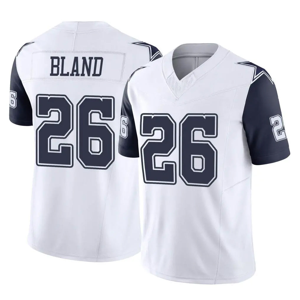 D.Cowboys #26 DaRon Bland Player White-Navy Limited Vapor F.U.S.E. Home Game Edoa Stitched Jerseys