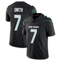 NY.Jets #7 Geno Smith Player Stealth Black Limited Vapor Home Game Edoa Stitched Jerseys