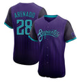 A.Diamondbacks #28 Nolan Arenado Player Purple City Connect Limited Elite Home Game Edoa Stitched Jerseys