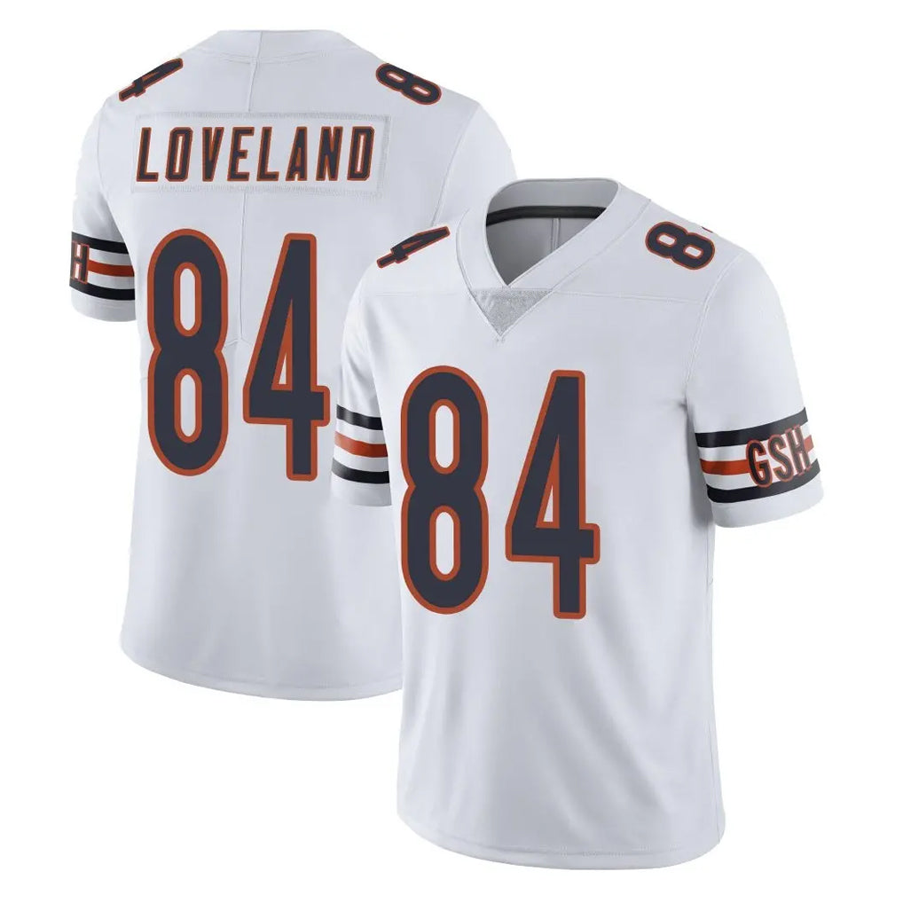 C.Bears #84 Colston Loveland Player White Vapor Untouchable Limited Home Game Edoa Stitched Jerseys