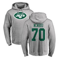 NY.Jets #70 Armand Membou Player Gray LOGO Pullover Hoodies Limited Game Edoa Stitched Jerseys