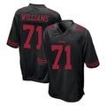 SF.49ers #71 Trent Williams Player Black Alternate Home Game Edoa Stitched Jerseys