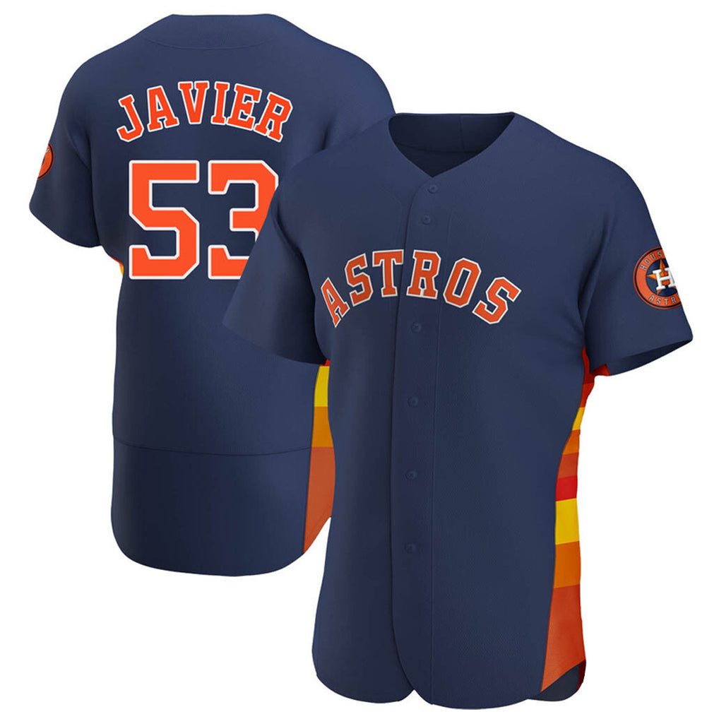 H.Astros #53 Cristian Javier Player Navy Home Limited Elite Edoa Stitched Jerseys