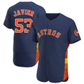 H.Astros #53 Cristian Javier Player Navy Home Limited Elite Edoa Stitched Jerseys