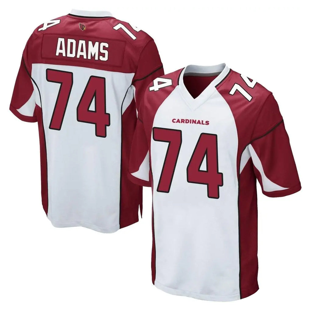A.Cardinals #74 Isaiah Adams Player White Cardinal Home Game Edoa Stitched Jerseys