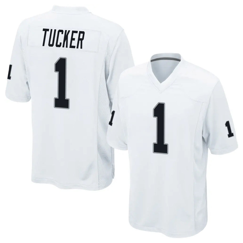 LV.Raiders #1 Tre Tucker Player White Home Game Edoa Stitched Jerseys
