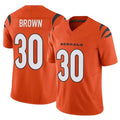 C.Bengals #30 Chase Brown Player Orange Vapor F.U.S.E. Limited Home Game Edoa Stitched Jerseys