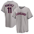 C.Guardians #11 Jose Ramirez Player Gray Game Home Edoa Stitched Jerseys