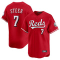 C.Reds #7 Spencer Steer Player Red Home Limited Edoa Stitched Jerseys