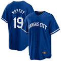 KC.Royals #19 Michael Massey Player Royal Game Home Edoa Stitched Jerseys