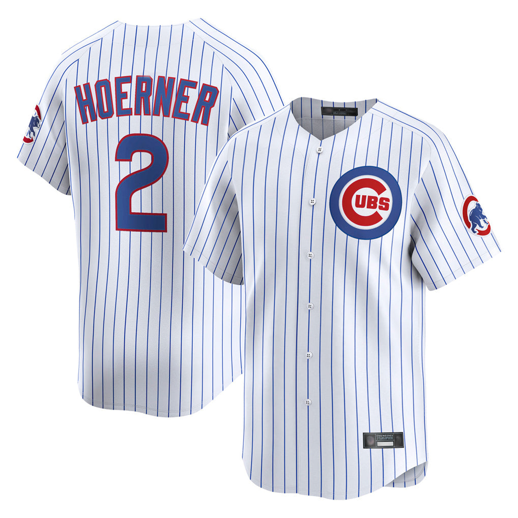C.Cubs #2 Nico Hoerner Player White Limited Home Game Edoa Stitched Jerseys