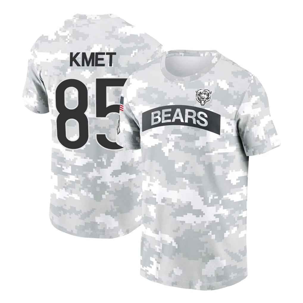 C.Bears #85 Cole Kmet Player Arctic Camo Salute to Service Performance T-Shirt Limited Edoa Stitched Jerseys
