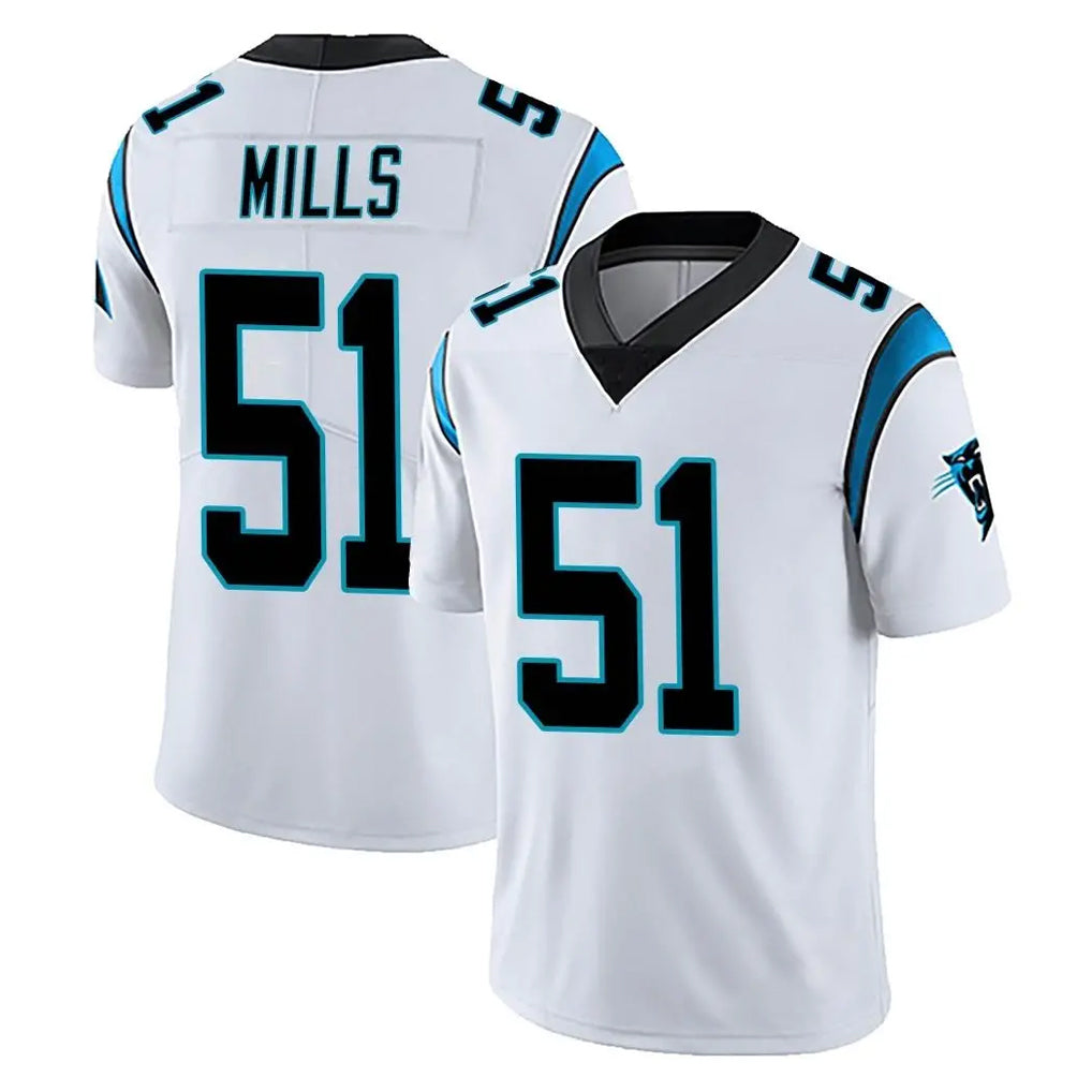 C.Panthers #51 Sam Mills Player White Vapor Untouchable Limited Game Edoa Stitched Jerseys