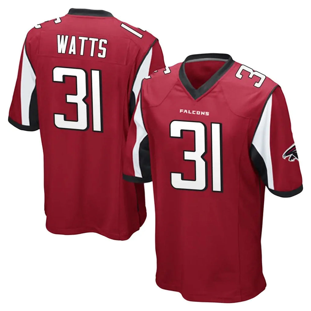 A.Falcons #31 Xavier Watts Player Red Color Vapor Home Game Edoa Stitched Jerseys