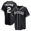 C.Rockies #2 Tyler Freeman Player Black Fashion Out Home Game Edoa Stitched Jerseys