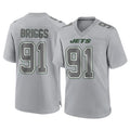 NY.Jets #91 Jowon Briggs Player Gray Limited Atmosphere Fashion Home Game Edoa Stitched Jerseys