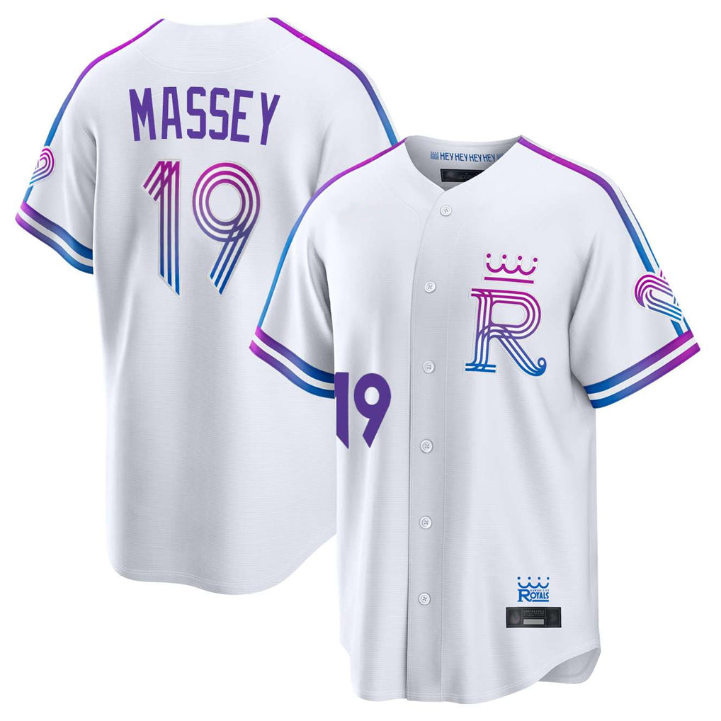 KC.Royals #19 Michael Massey Player White 2026 City Connect Limited Home Edoa Stitched Jerseys