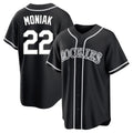 C.Rockies #22 Mickey Moniak Player Black Fashion Out Home Game Edoa Stitched Jerseys