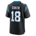C.Panthers #18 Jalen Coker Player Black Home Game Edoa Stitched Jerseys