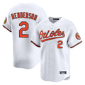 B.Orioles #2 Gunnar Henderson Player White Limited Home Game Edoa Stitched Jerseys