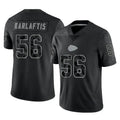 KC.Chiefs #56 George Karlaftis Player Black Limited Reflective Game Edoa Stitched Jerseys