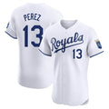 KC.Royals #13 Salvador Perez Player White Alt Limited Elite Home Edoa Stitched Jerseys
