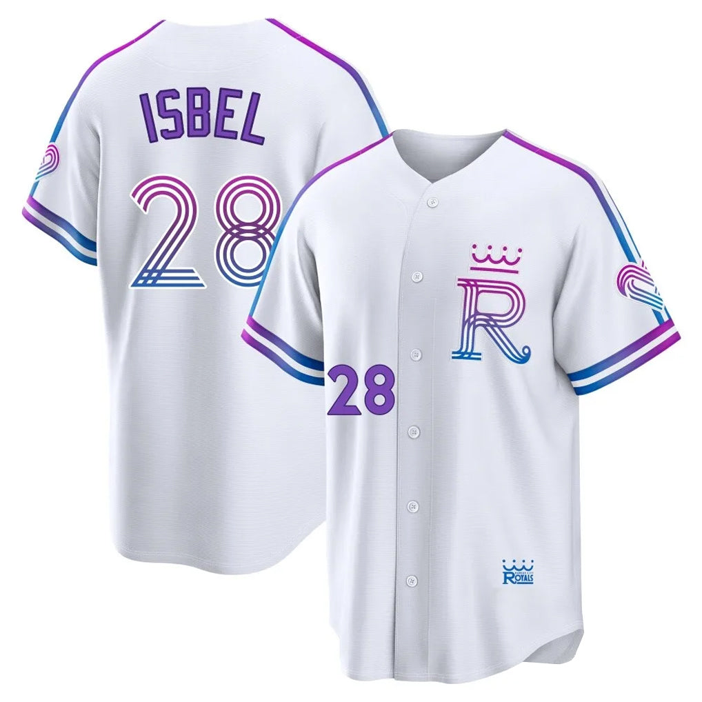 KC.Royals #28 Kyle Isbel Player White 2026 City Connect Limited Home Edoa Stitched Jerseys