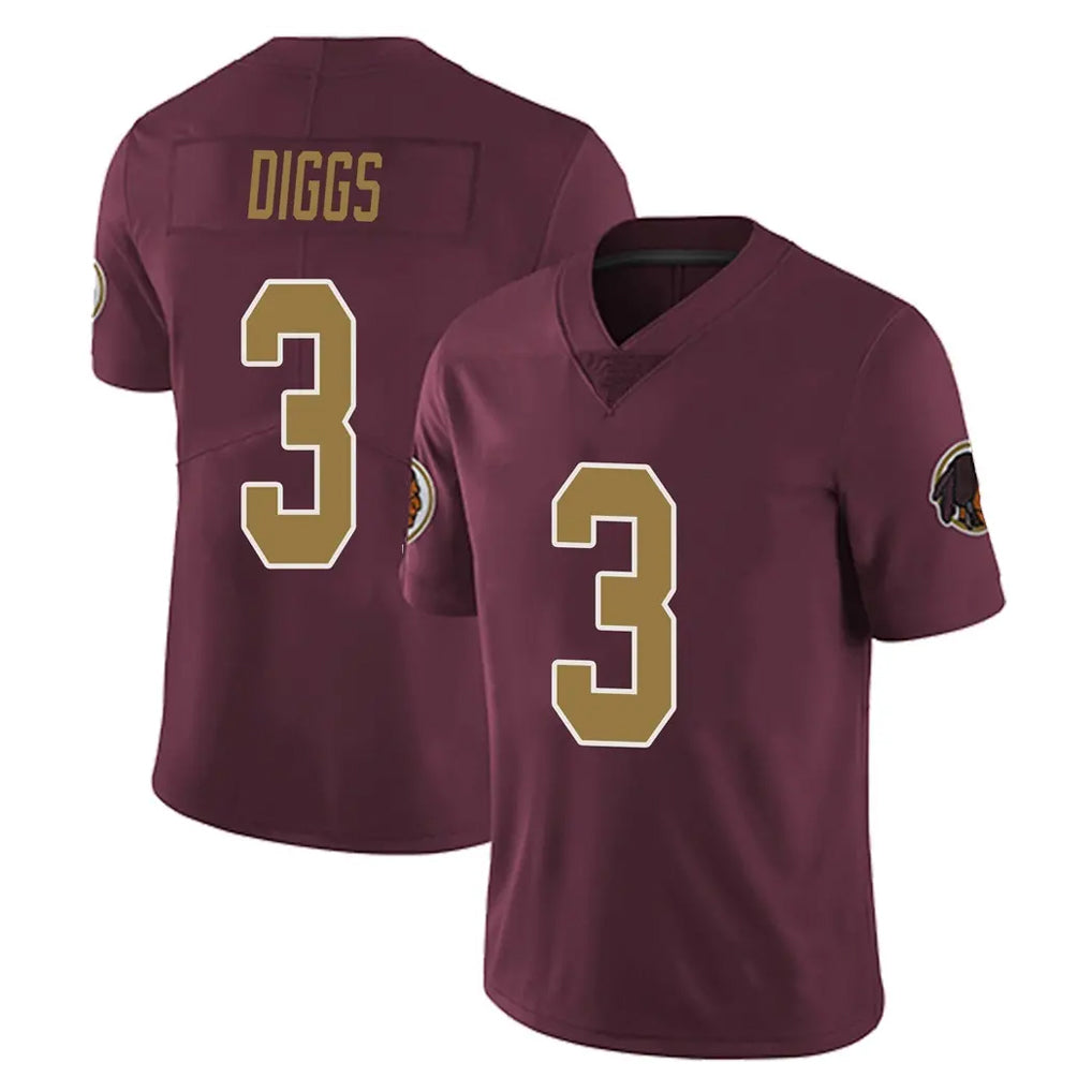 W.Commanders #3 Stefon Diggs Player Burgundy Alternate Vapor Untouchable Home Game Edoa Stitched Jerseys