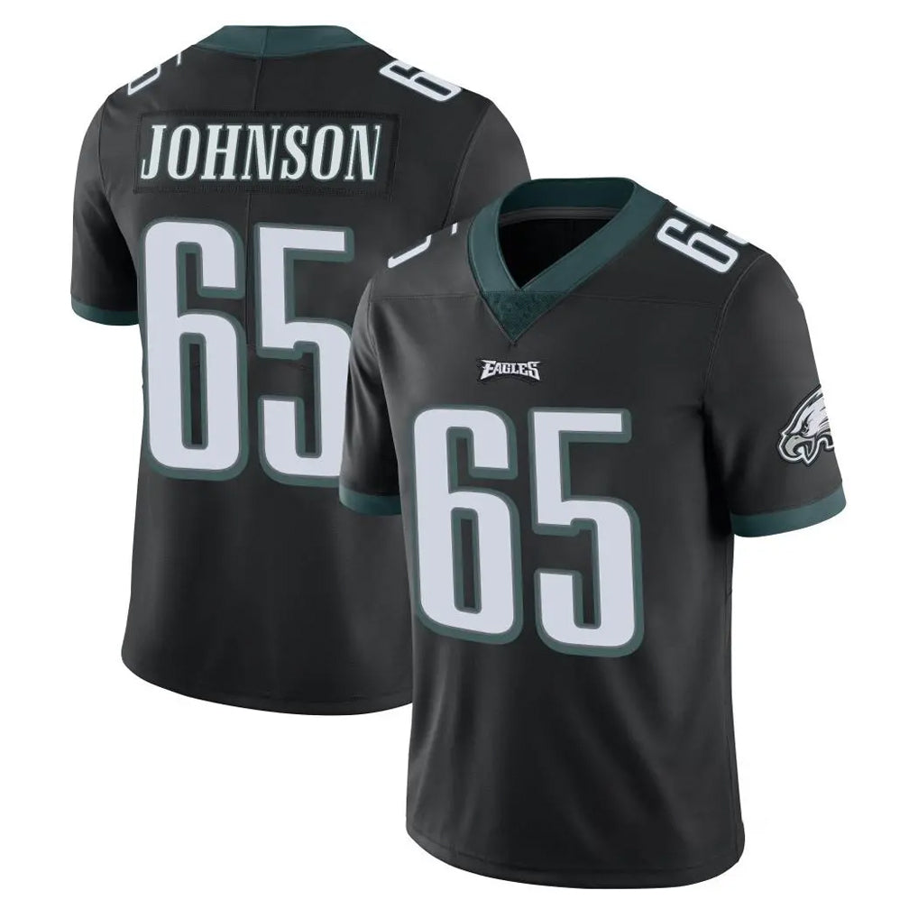 P.Eagles #65 Lane Johnson Player Black Limited Vapor Untouchable Home Game Edoa Stitched Jerseys