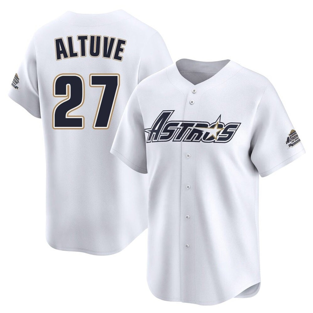 H.Astros #27 Jose Altuve Player White Throwback Cooperstown Collection Limited Edoa Stitched Jerseys