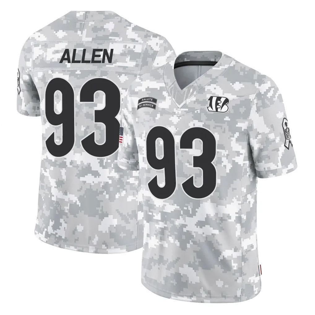 C.Bengals #93 Jonathan Allen Player Arctic Camo Salute to Service Limited Edoa Stitched Jerseys