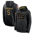 NY.Giants #5 Kayvon Thibodeaux Player Black Salute to Service Hoodies Limited Game Edoa Stitched Jerseys