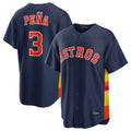 H.Astros #3 Jeremy Pe?a Player Navy Home Game Edoa Stitched Jerseys