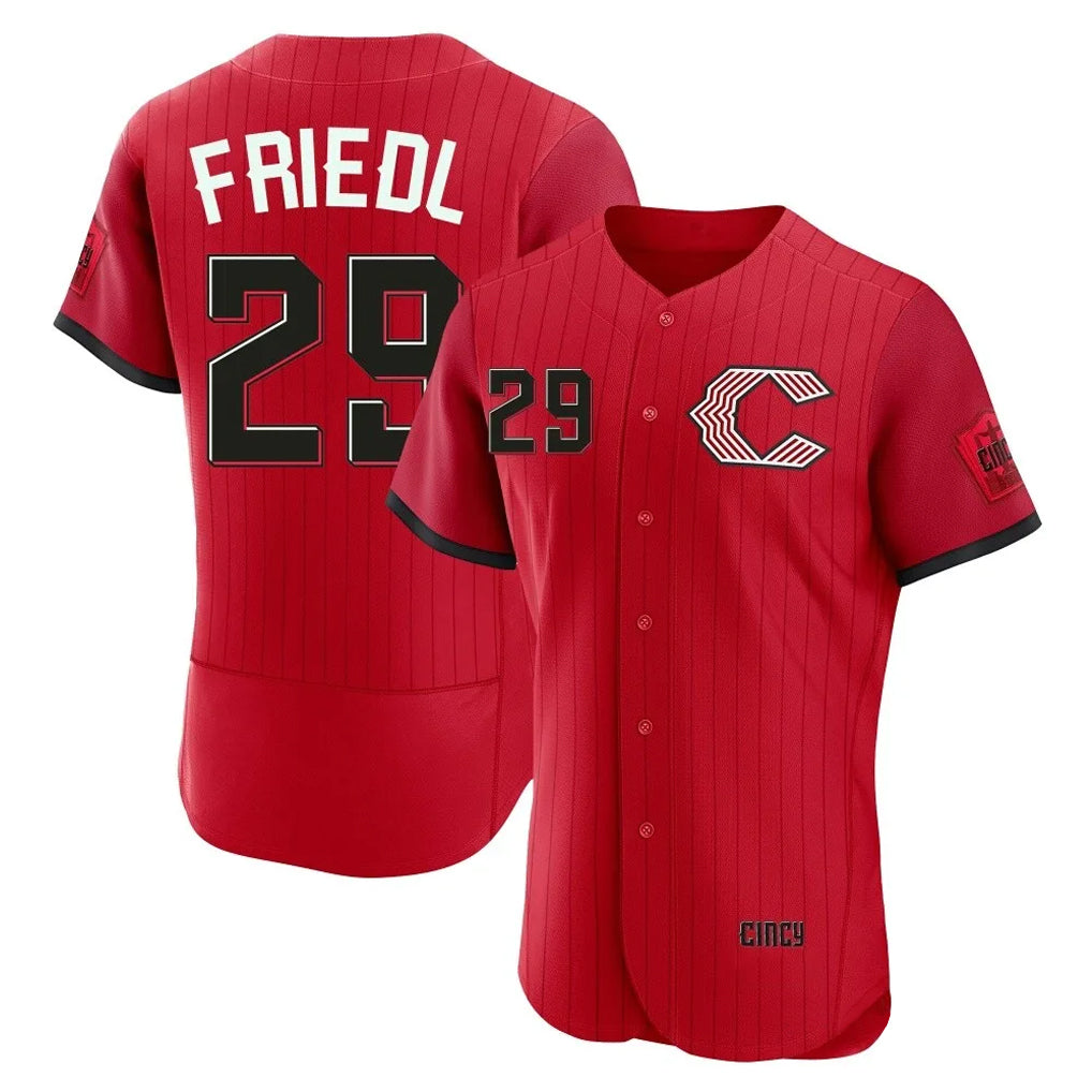 C.Reds #29 TJ Friedl Player Red 2026 City Connect Limited Elite Home Edoa Stitched Jerseys