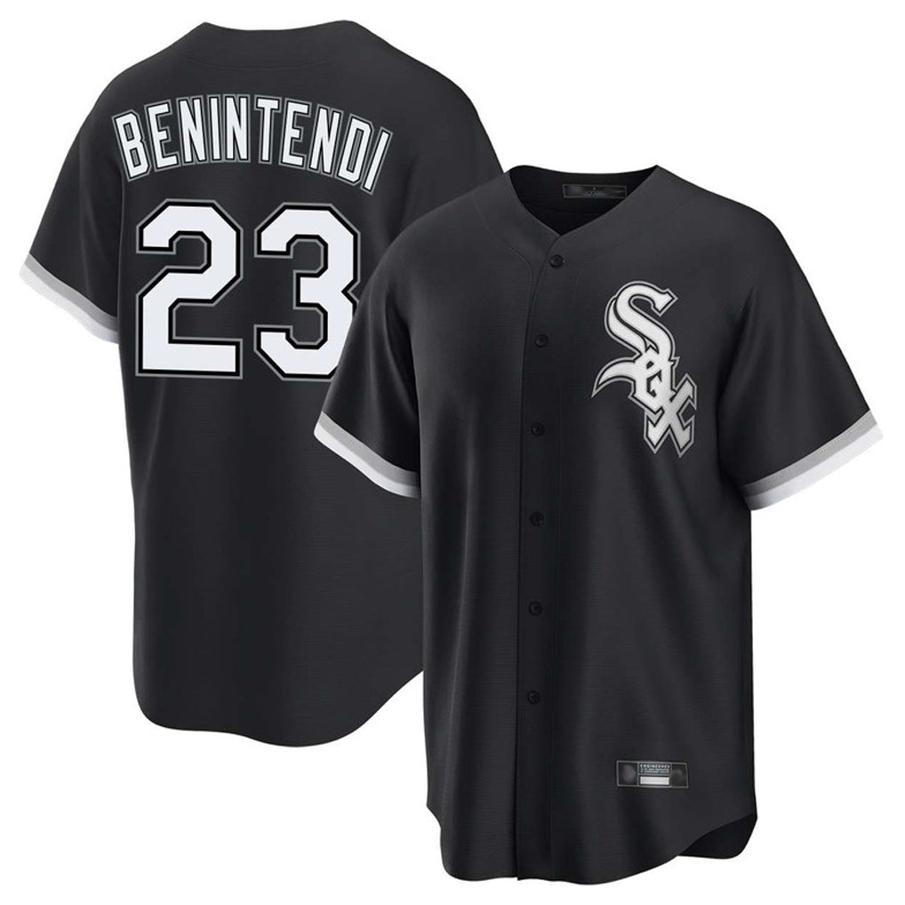C.White Sox #23 Andrew Benintendi Player Black Home Game Edoa Stitched Jerseys