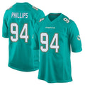 M.Dolphins #94 Jordan Phillips Player Aqua Team Color Home Game Edoa Stitched Jerseys