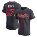 A.Braves #27 Austin Riley Player Navy 2025 Speedway Classic Limited Elite Home Game Edoa Stitched Jerseys