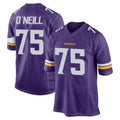 M.Vikings #75 Brian O'Neill Player Purple Home Game Edoa Stitched Jerseys