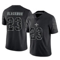 NO.Saints #23 Julian Blackmon Player Black Limited Reflective Home Game Edoa Stitched Jerseys