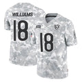 C.Bears #18 Caleb Williams Player Arctic Camo Salute to Service Limited Edoa Stitched Jerseys