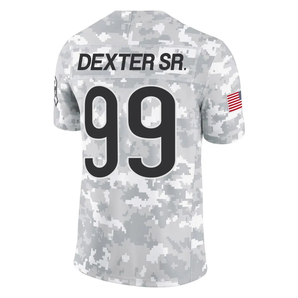 C.Bears #99 Gervon Dexter Sr. Player Arctic Camo Salute to Service Limited Edoa Stitched Jerseys