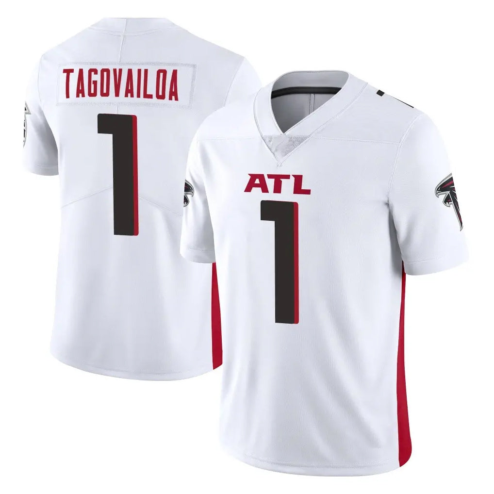 A.Falcons #1 Tua Tagovailoa Player White Vapor Untouchable Limited Home Game Edoa Stitched Jerseys