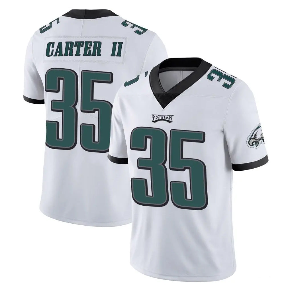 P.Eagles #35 Michael Carter II Player White Limited Vapor Untouchable Home Game Edoa Stitched Jerseys