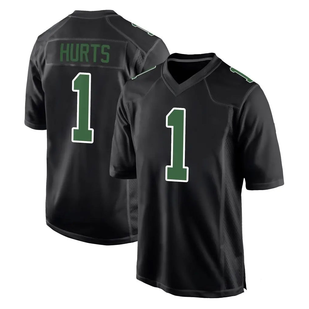P.Eagles #1 Jalen Hurts Player Carbon Green Fashion Home Game Edoa Stitched Jerseys