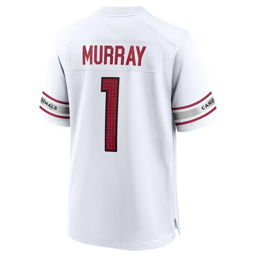 A.Cardinals #1 Kyler Murray Player White Home Game Edoa Stitched Jerseys