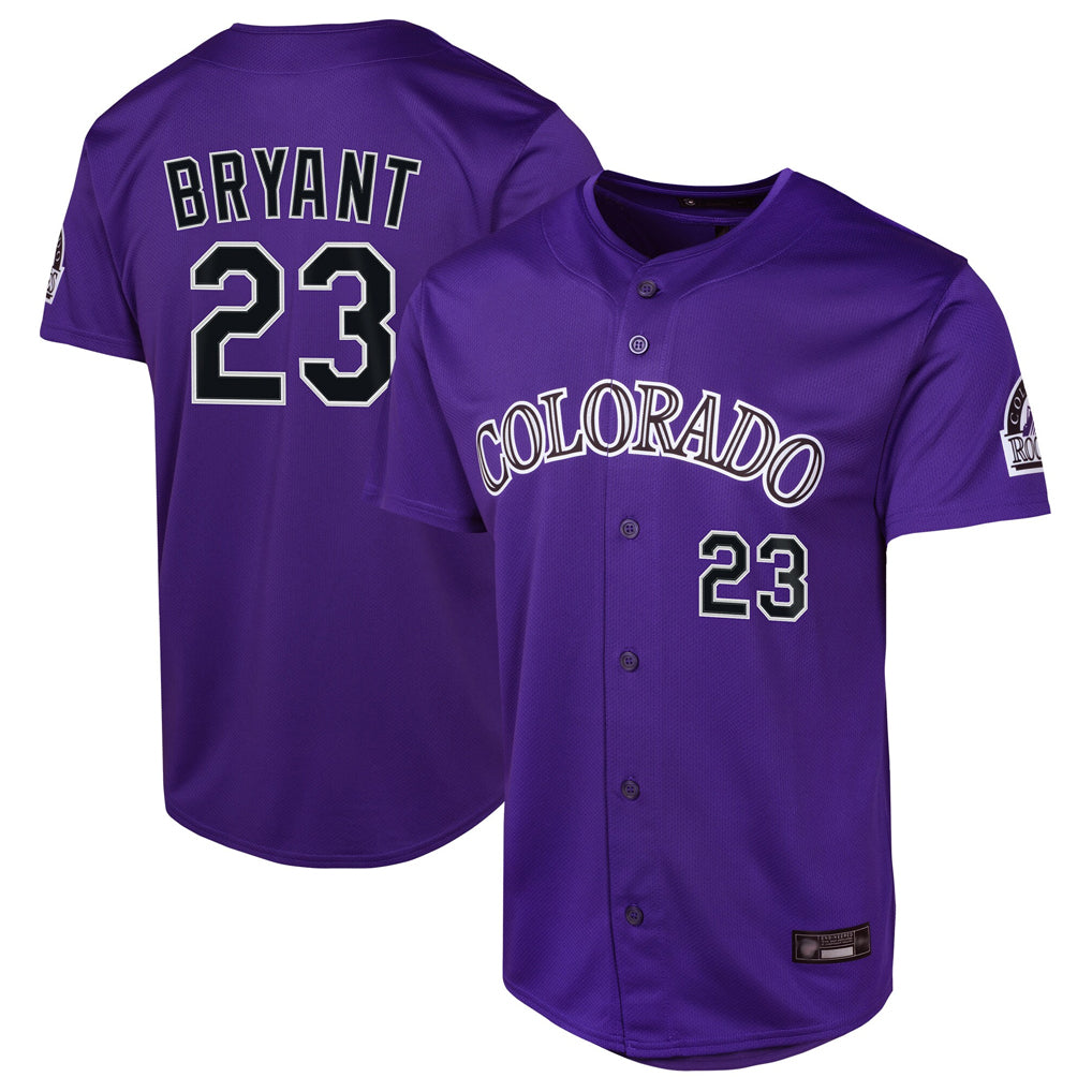 C.Rockies #23 Kris Bryant Player Purple Limited Home Game Edoa Stitched Jerseys